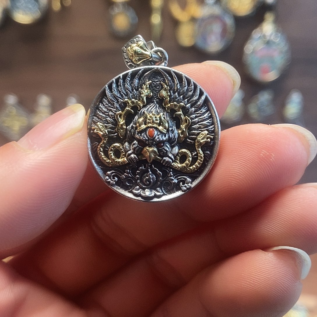 纯银金翅大棚纯银吊坠