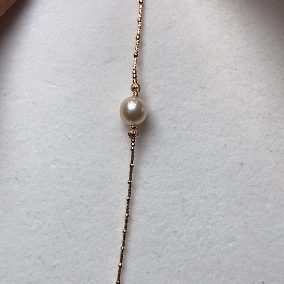 海水珍珠手链银S925镶嵌