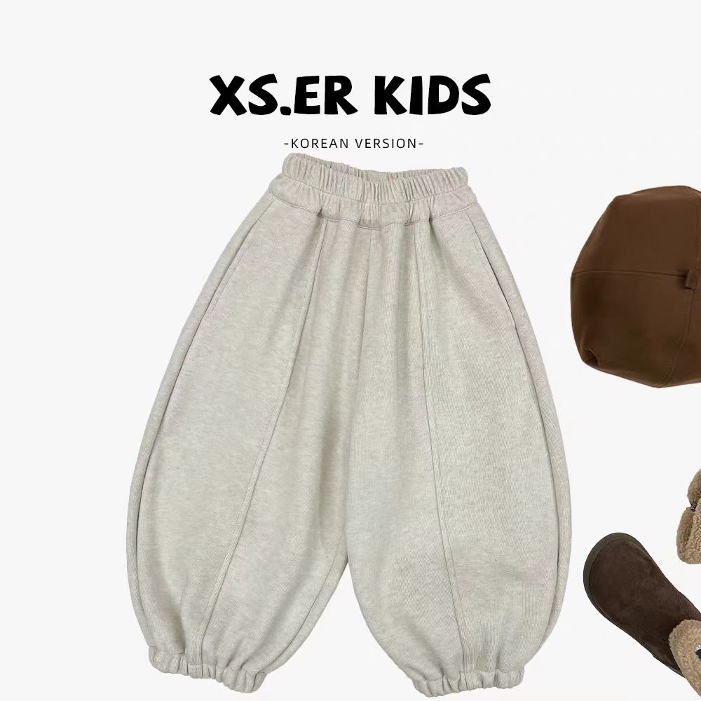 【巨百搭】新款儿童亲子加厚绒宽松百搭神器韩版洋气灯笼裤