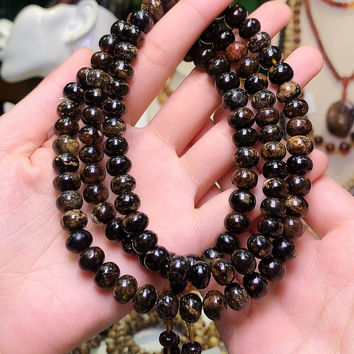 琥珀裸石未镶嵌抚顺琥珀卡9黑花