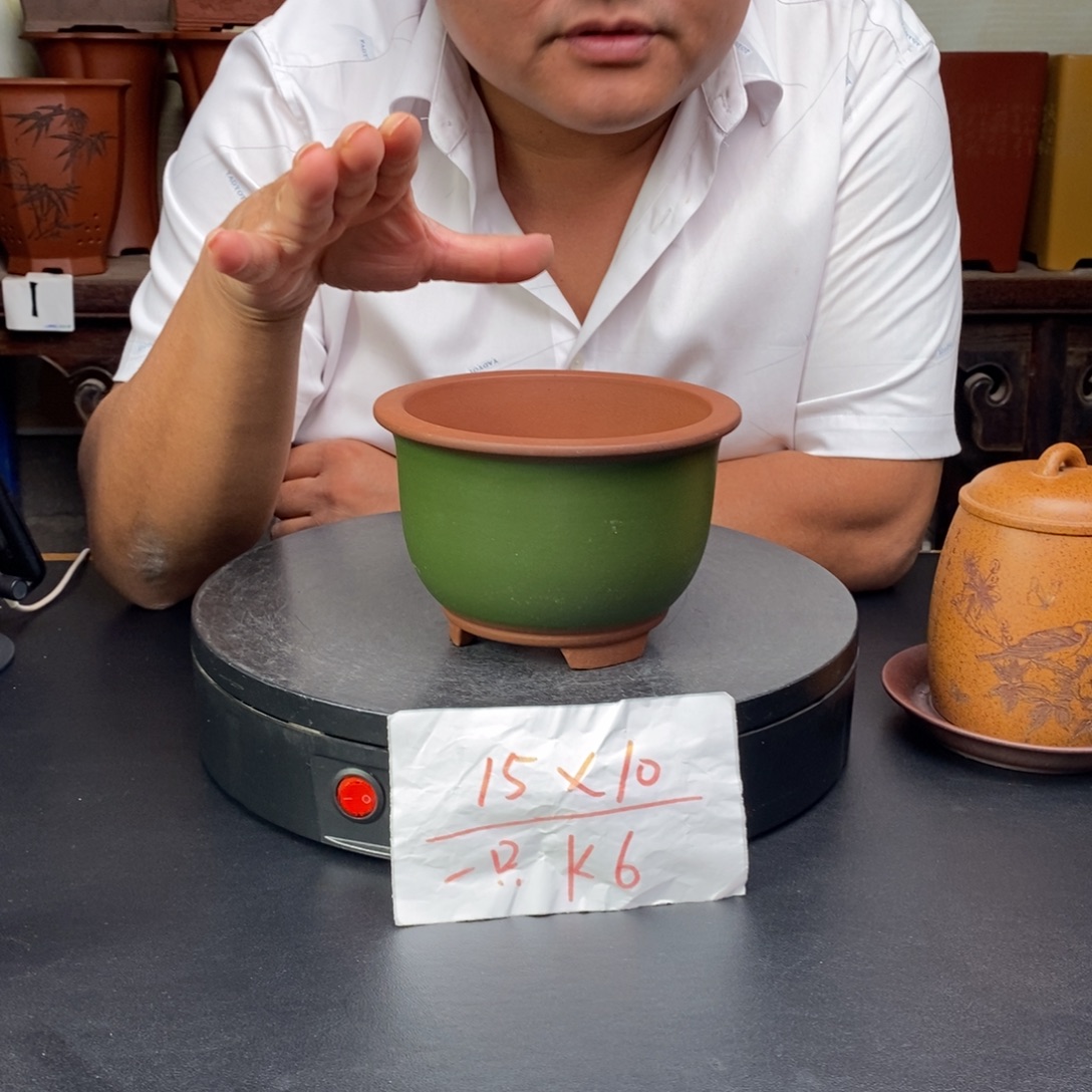 紫砂花盆货号一只K6