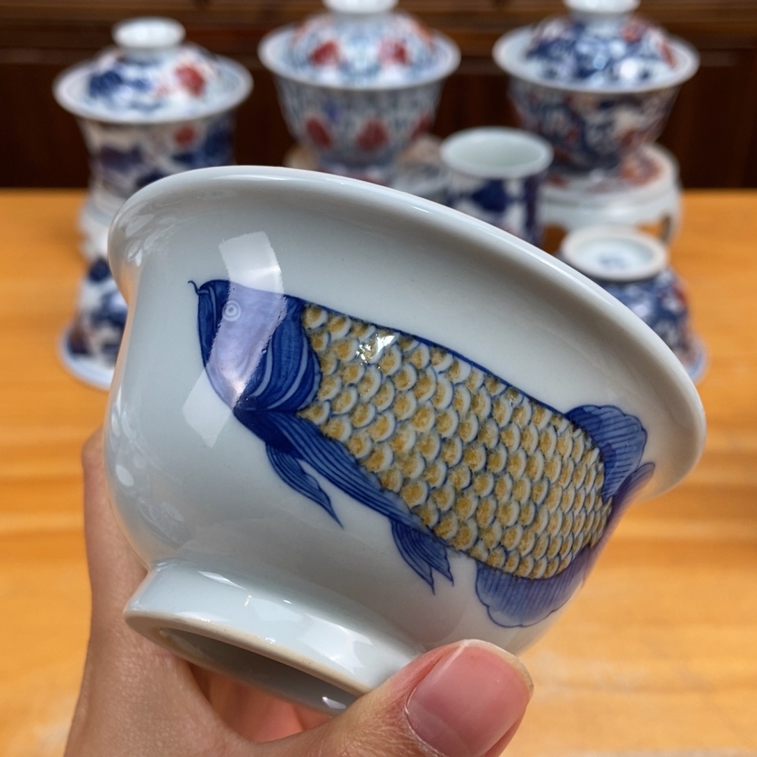 手绘现代茶具非古董