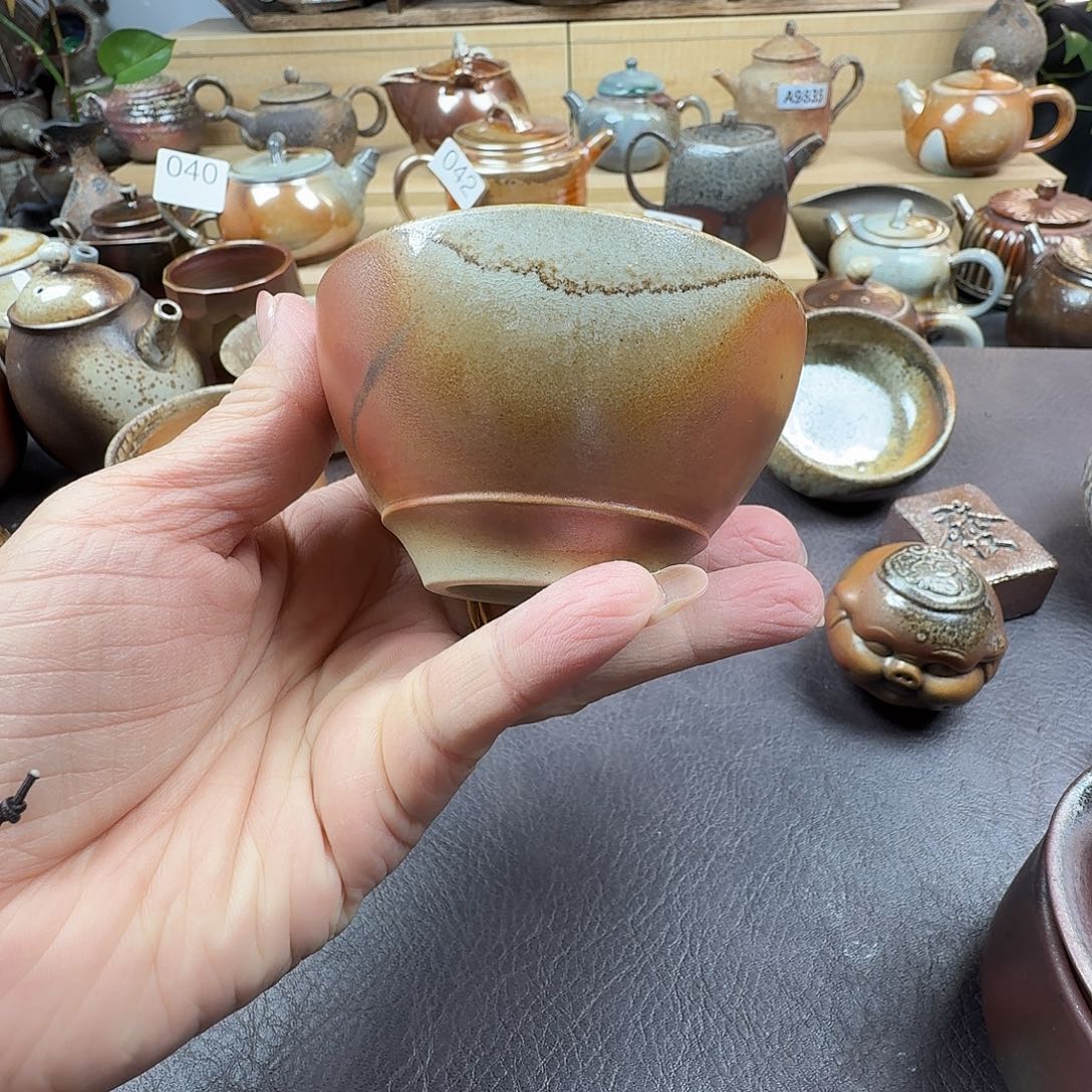 手工手作柴烧主人杯