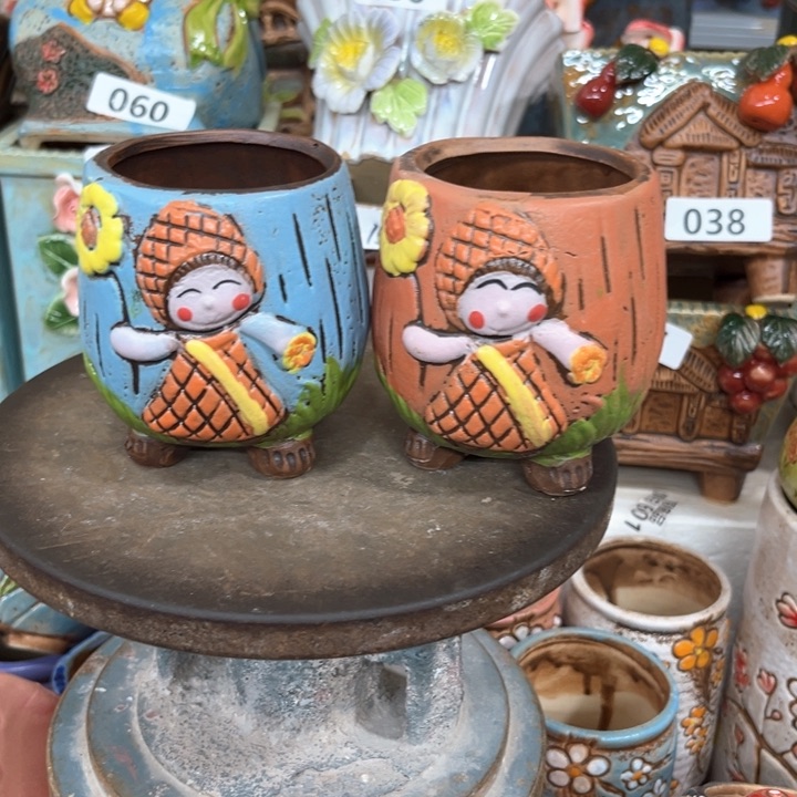 紫砂花盆粗陶材质多肉花盆