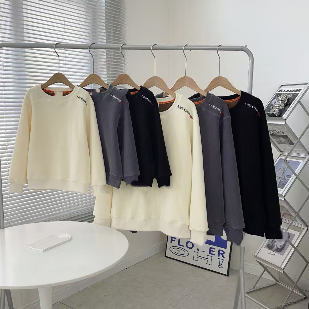 *D055【刺绣字母】时尚休闲冬季亲子儿童加绒卫衣