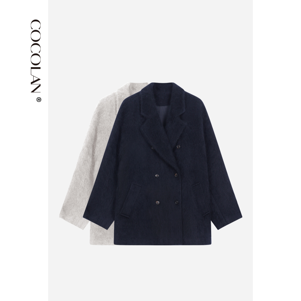 COCOLAN【蓝卡斯】西装领大衣女CL8DY9801