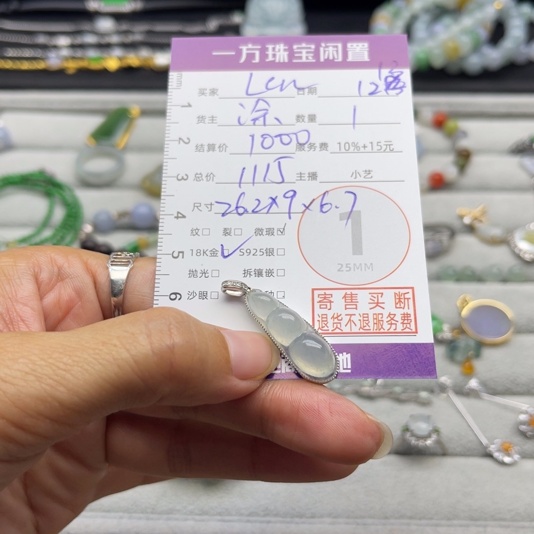 L***M翡翠18K金镶嵌颈饰