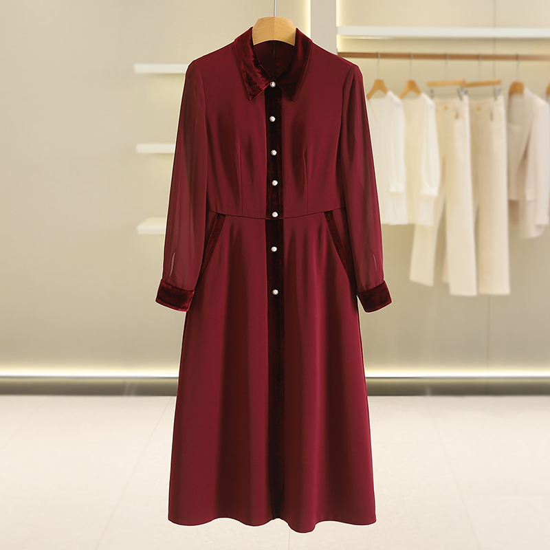 B1548-【25年珂家秋冬新款】气质高腰连衣裙#1ZKL57L183