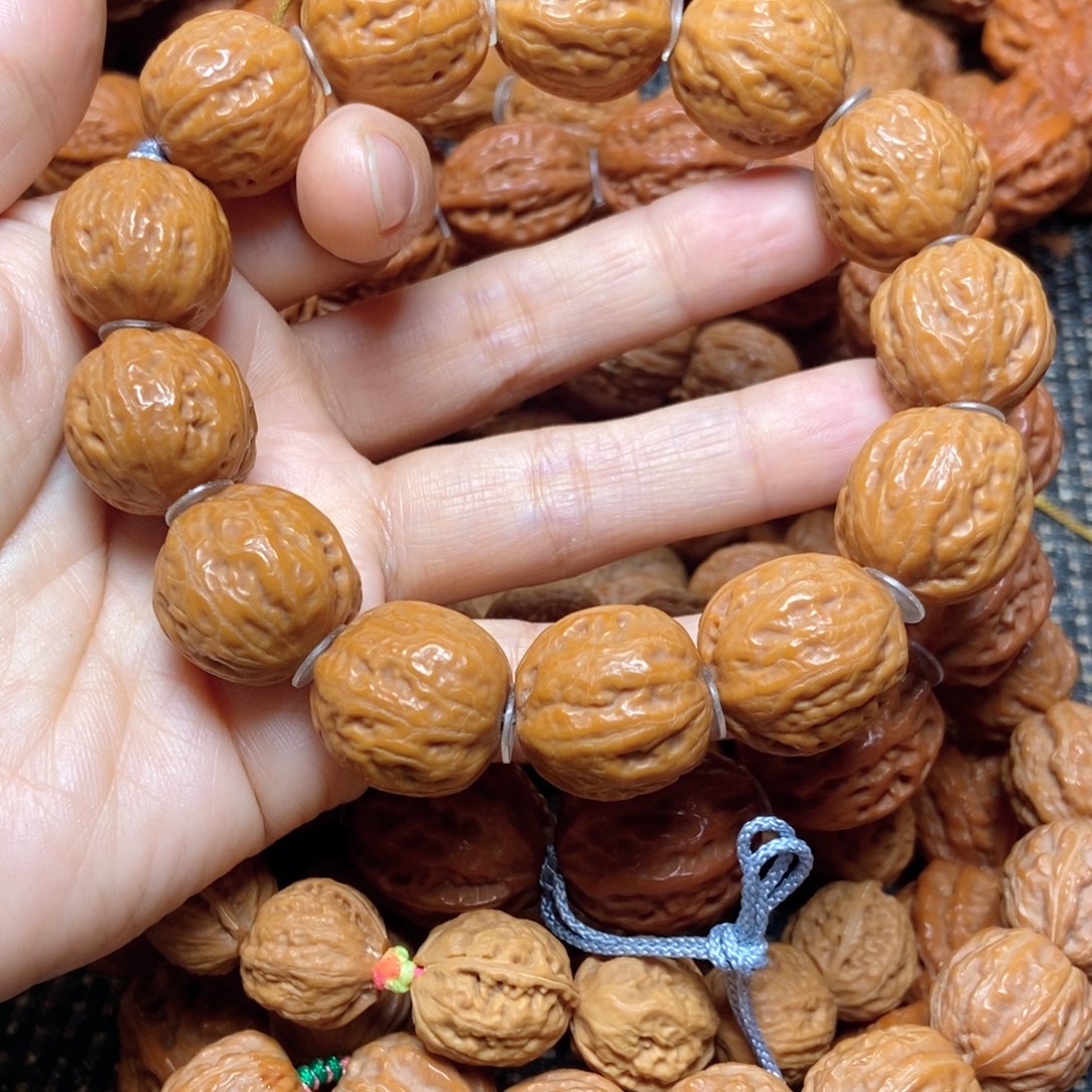 桃核吊坠足球手串