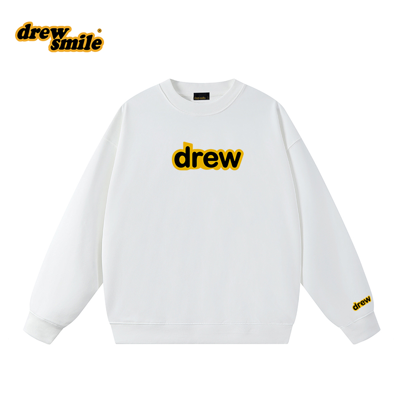 drew官方正品字母免烫常规圆领简约落肩卫衣情侣秋冬男士长袖潮流