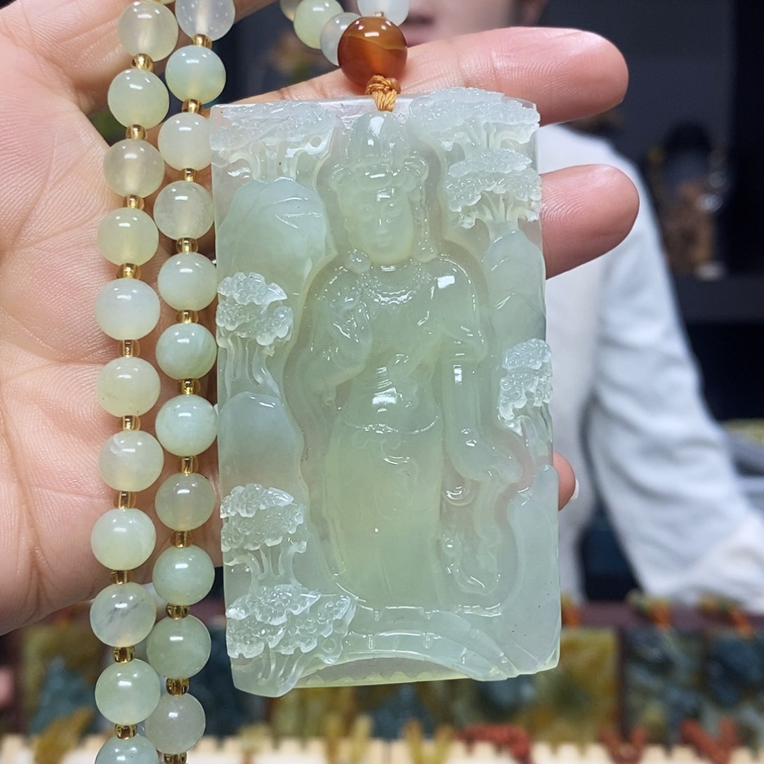 未镶嵌岫玉挂件吊坠