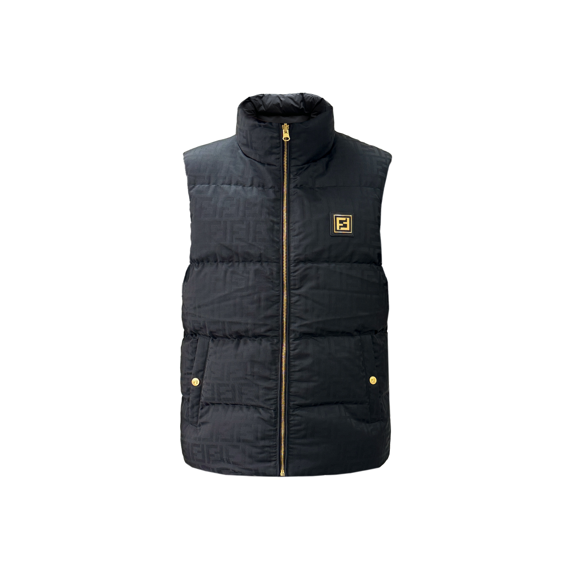 朗尼芬迪商务休闲百搭双面穿印花立领羽绒马甲7332650164