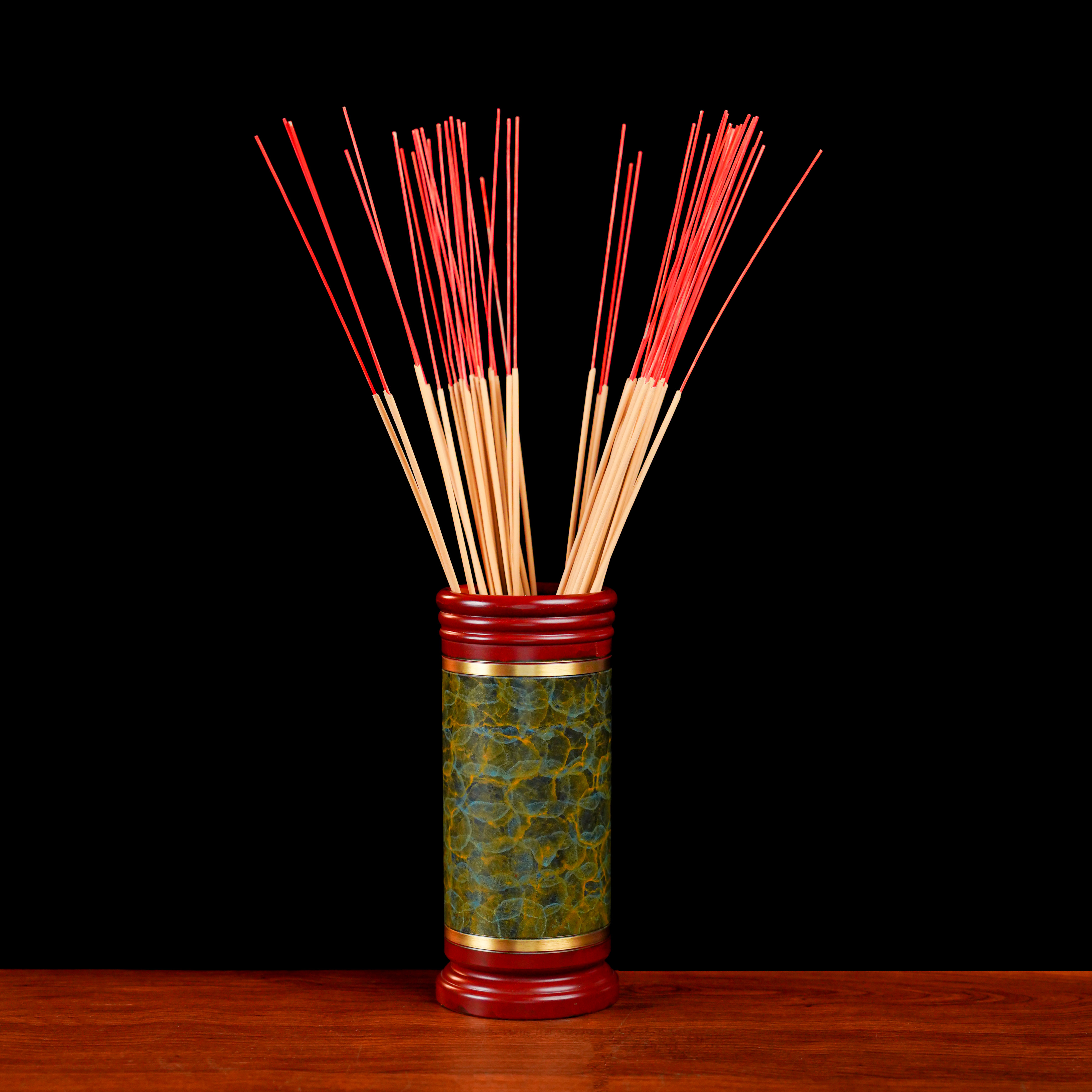 禅境宝阁《古典香筒》纯黄铜家用装香香筒支香香桶收纳筒香道摆件