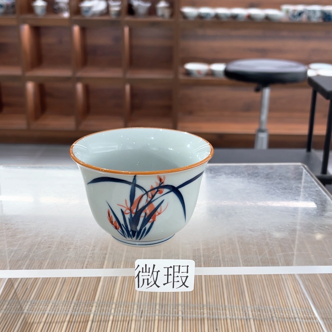 釉下手绘茶具微瑕