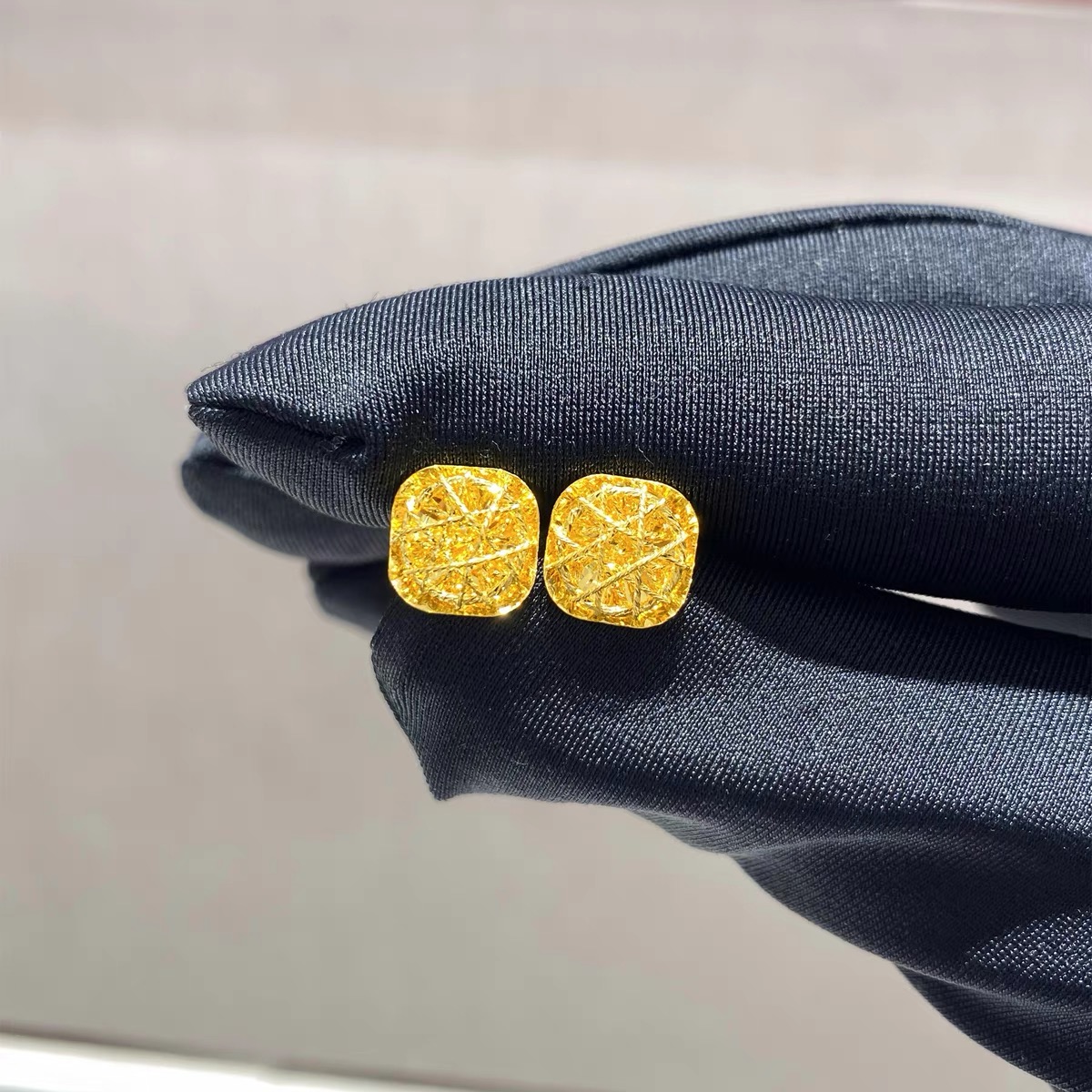 #XT500106 750 花丝小方糖耳钉潮流经典个性百搭