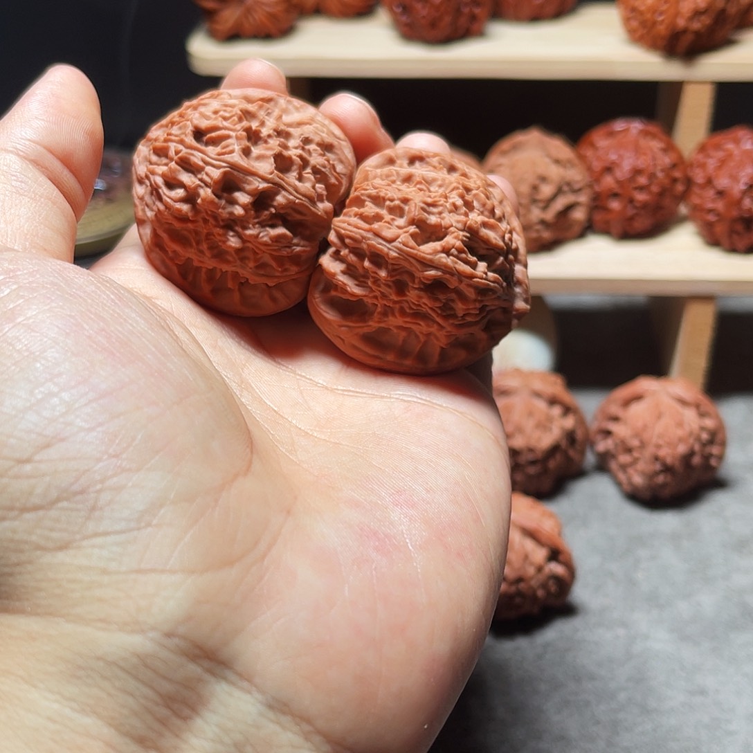 .****把件文玩核桃白狮子