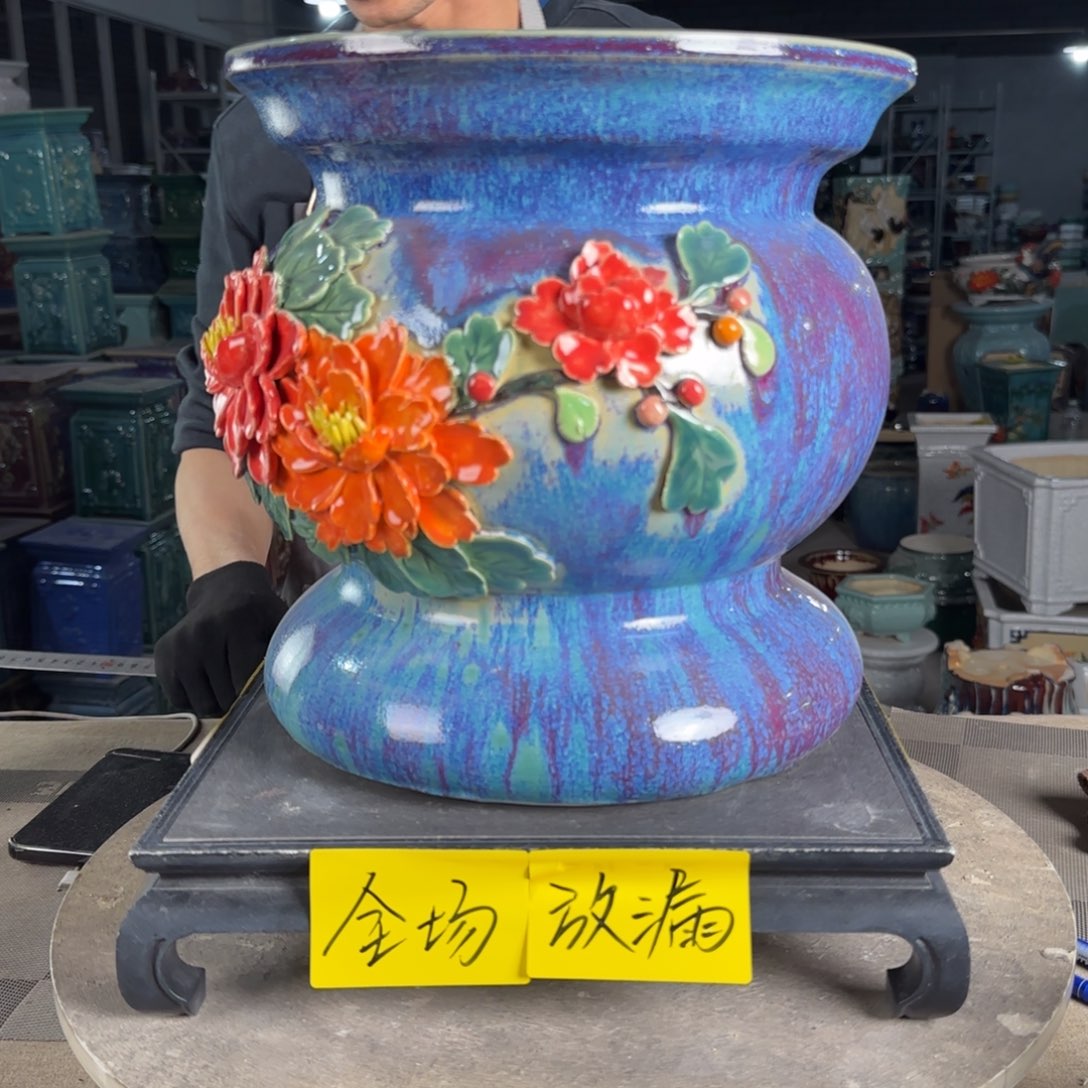 一风堂石湾花盆。小缝隙