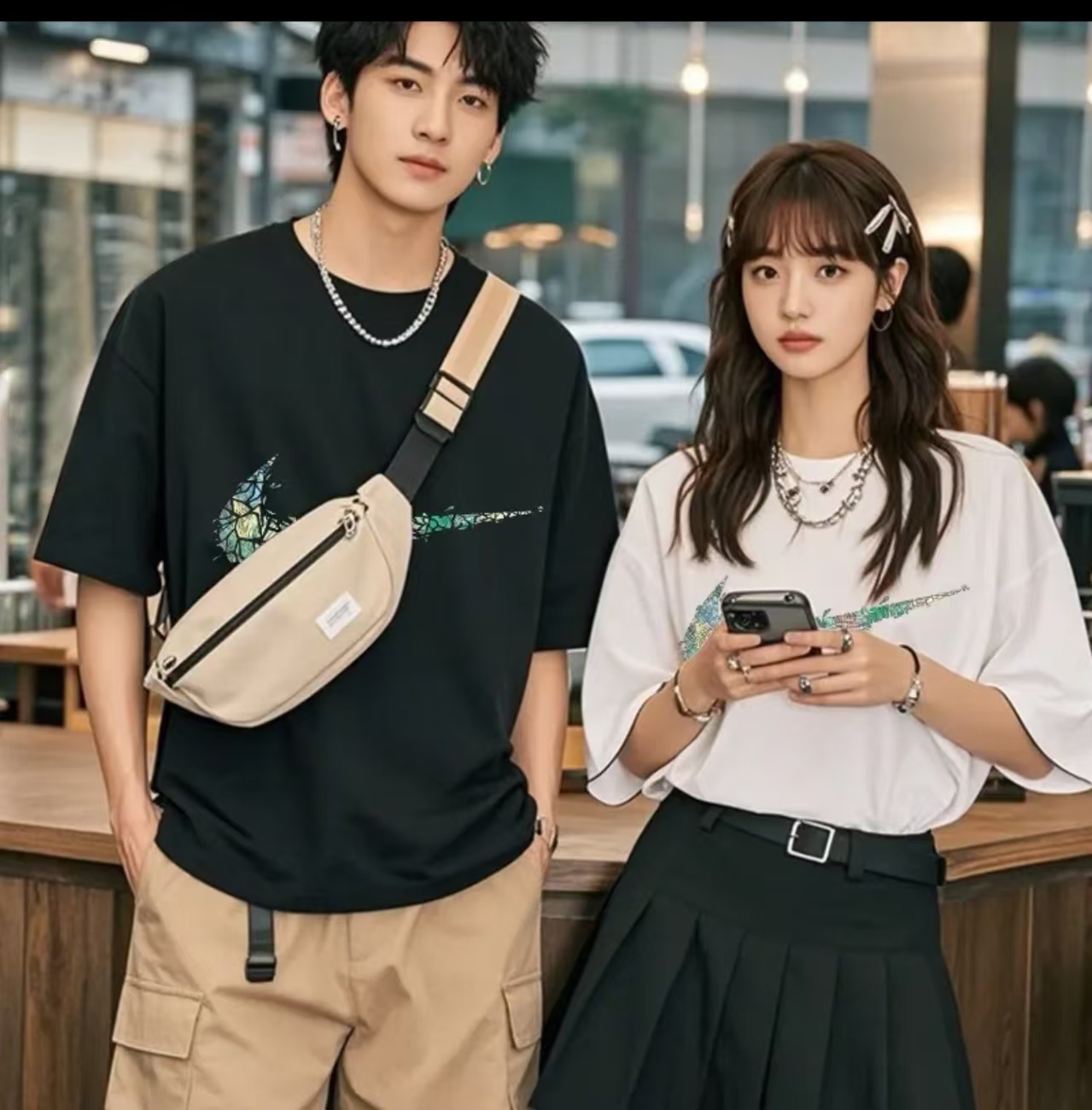 支持鉴定重磅新疆长绒棉短袖圆领云柔水光T打底衫男女纯棉T恤