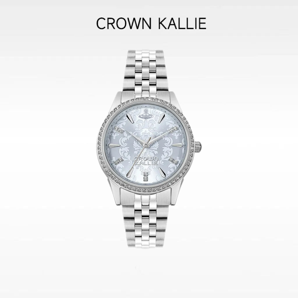 【浮雕蓝】Crown Kallie-西太后联名同款浮雕涧石蓝女士腕表ck8142