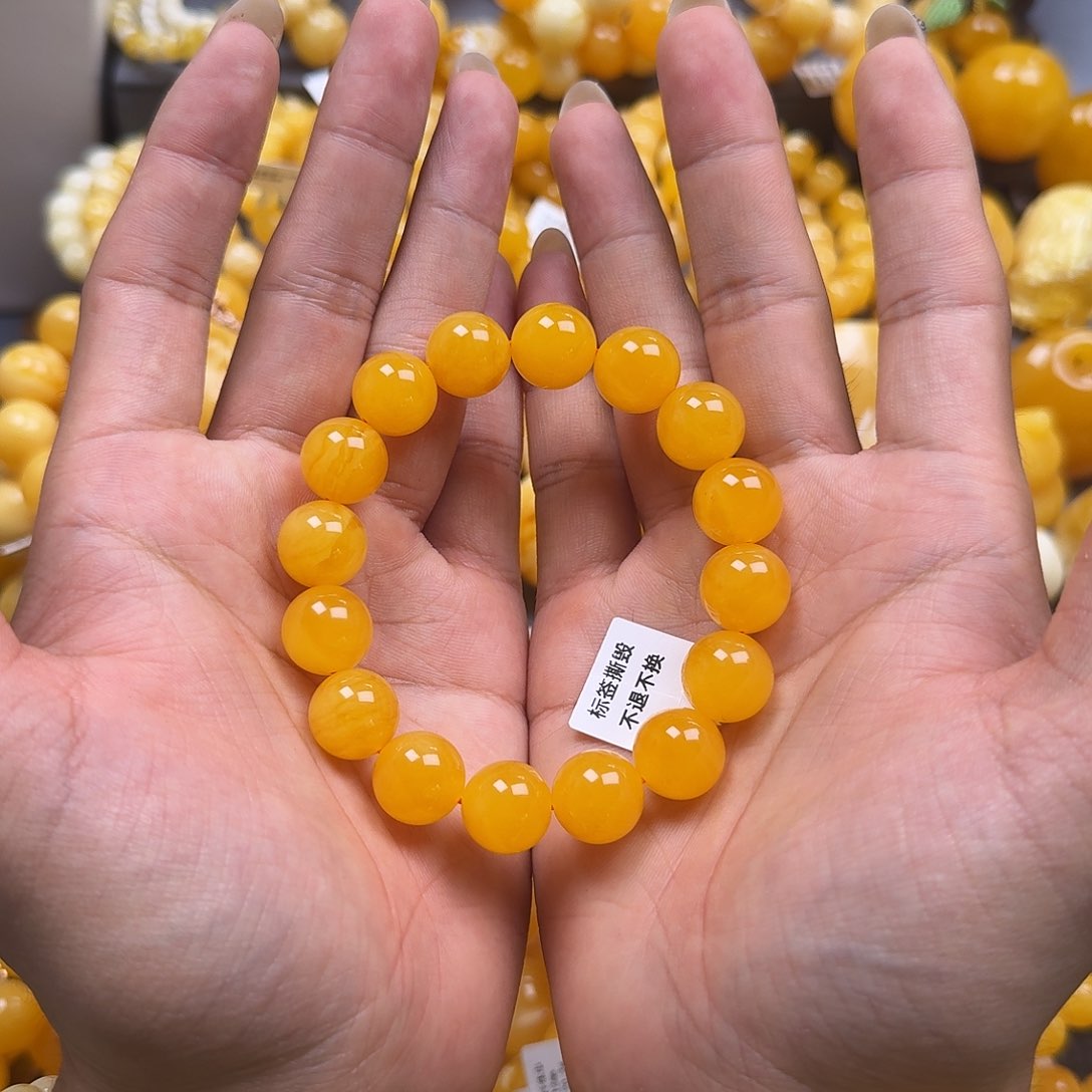 未镶嵌琥珀珠宝奇石13mm