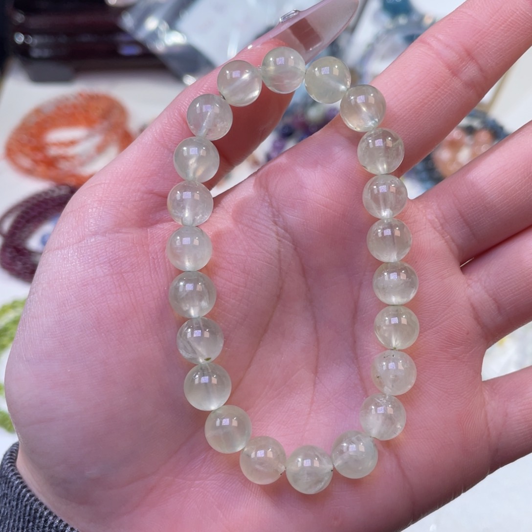 未镶嵌手链水晶青提葡萄石8+