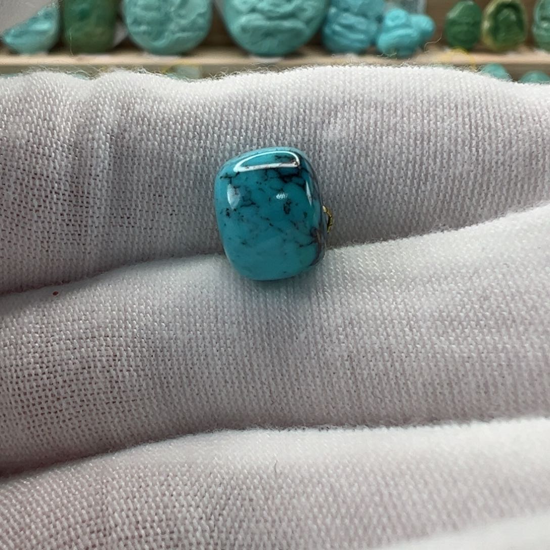 未镶嵌绿松石老型珠 10x8mm