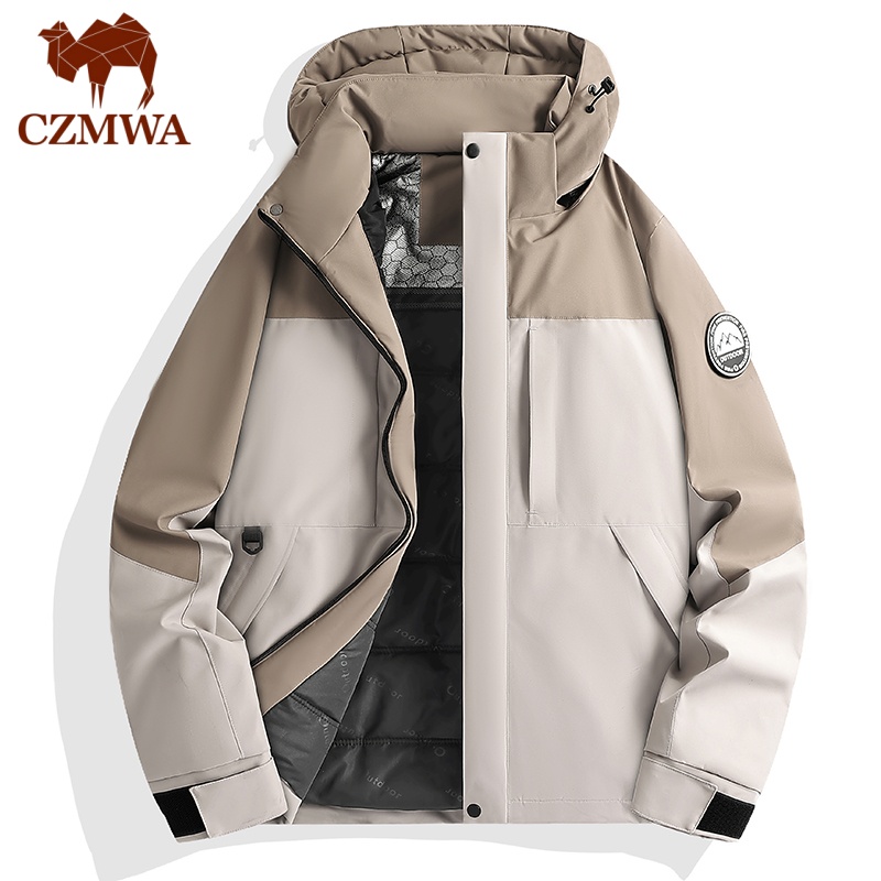 骆驼骑师户外冲锋外套男女同款防风保暖棉衣可拆卸帽子石墨烯内里