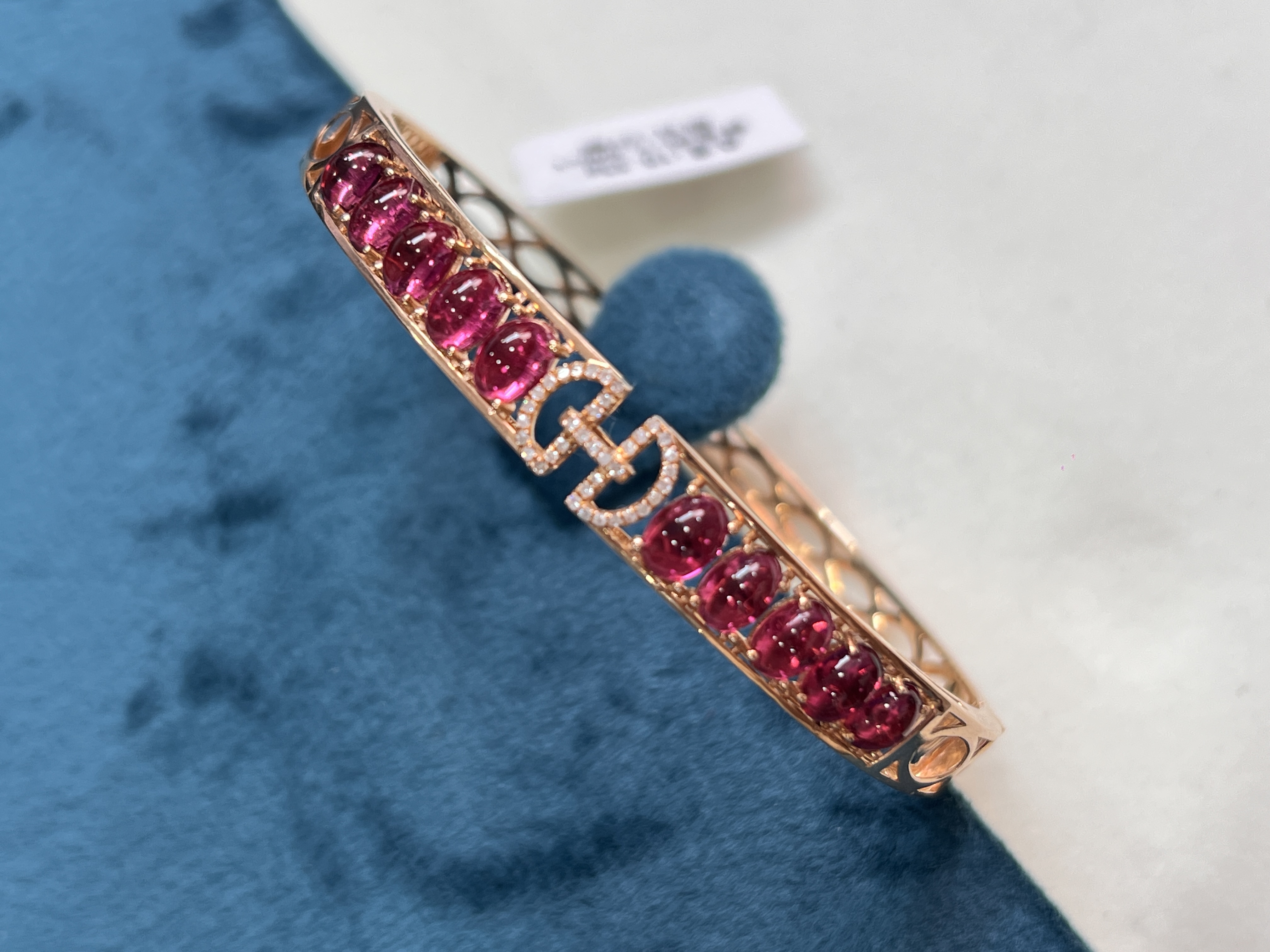 18k金碧玺手镯7.5克拉-YH