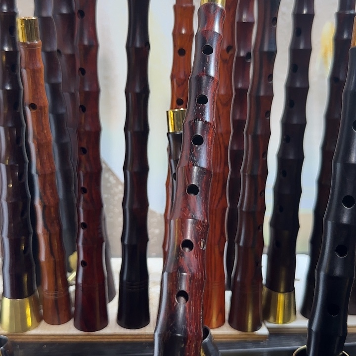 百年老红木D杆子带两个气盘