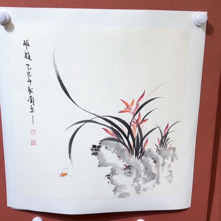 国画听兰老师花鸟