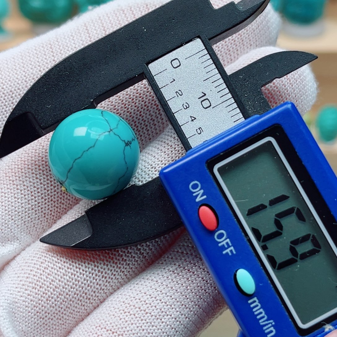 未镶嵌绿松石圆珠