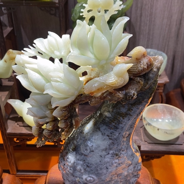 蛇纹石玉（覆膜）珠宝奇石合金
