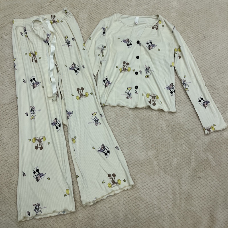 2025春秋季新款睡衣女长袖休闲女士减龄显瘦可外穿睡衣家居服套装