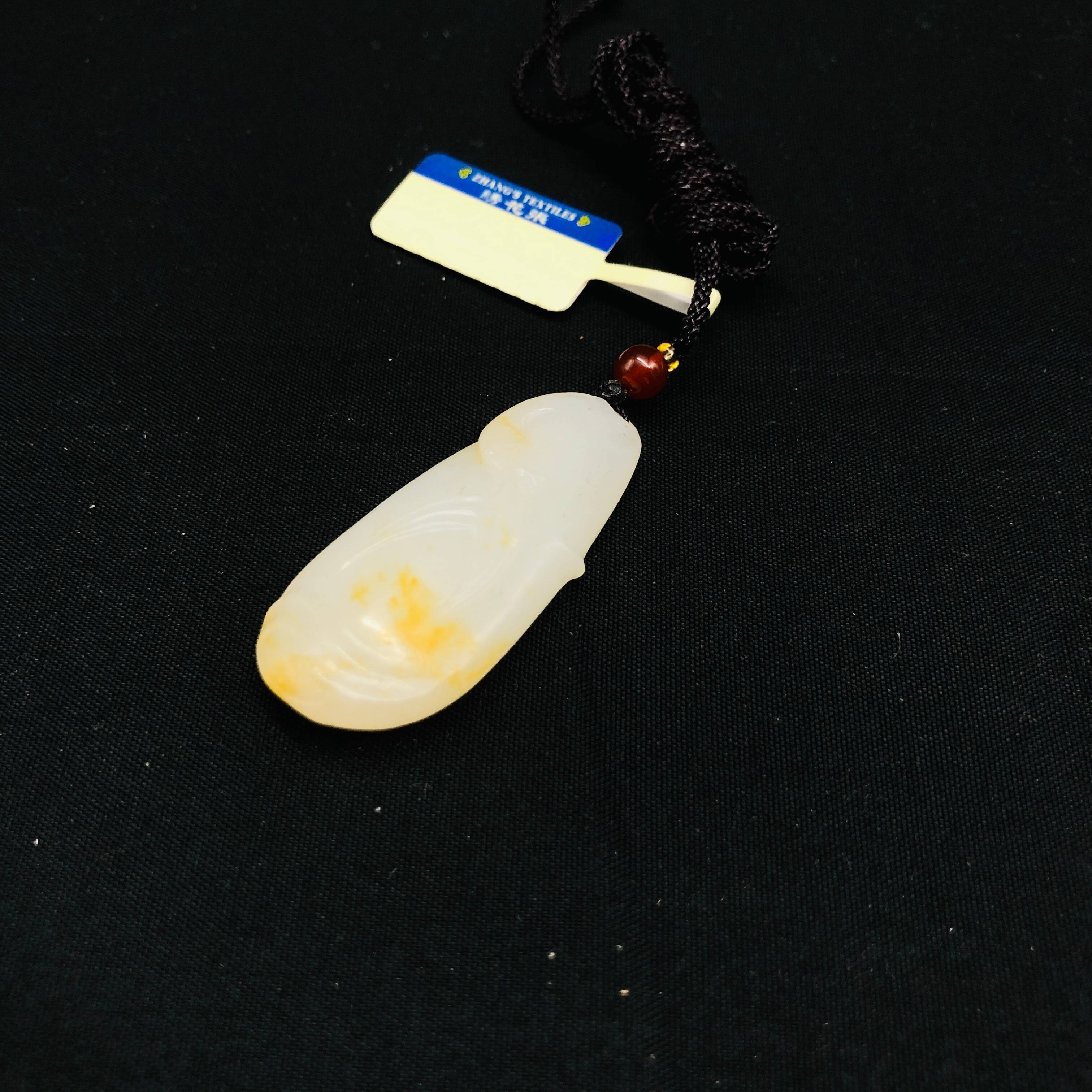 20世纪中期到后期和田玉竹节吊坠-M25AQ007C39/挂坠/摆件/绣花张