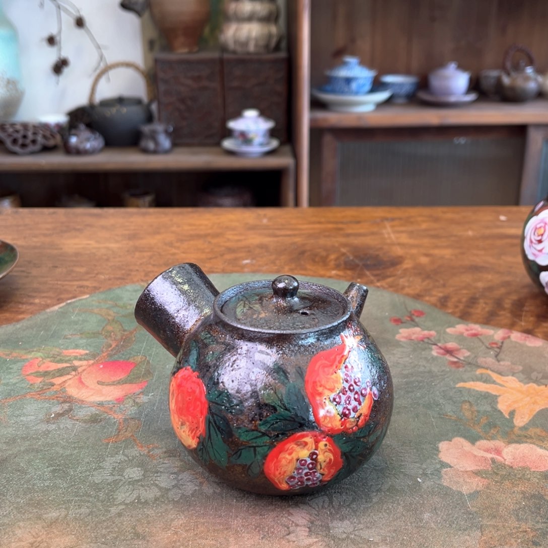 杯柴烧手工手绘陶瓷