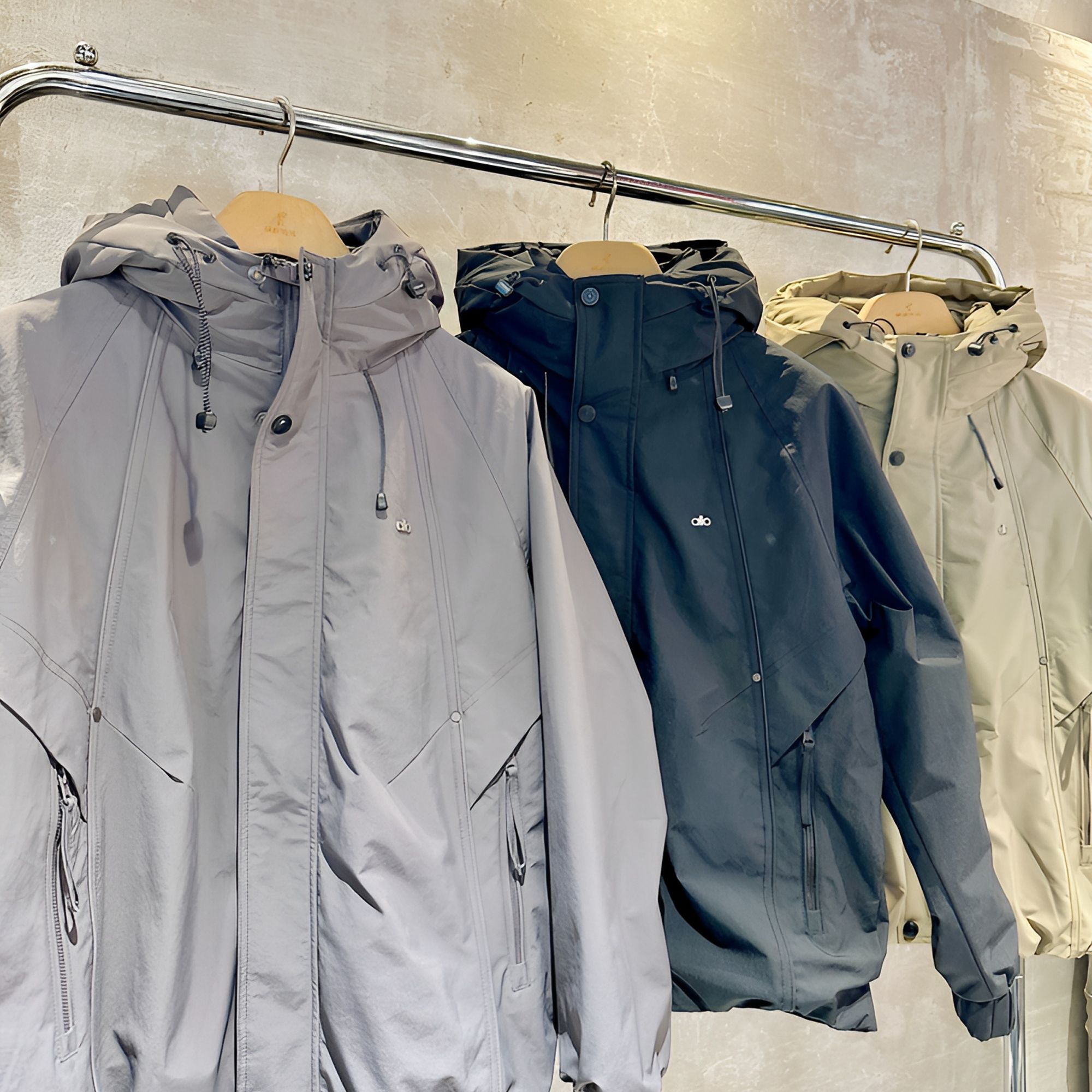 潮流防风厚款宽松型立领连帽春季宽松防寒服