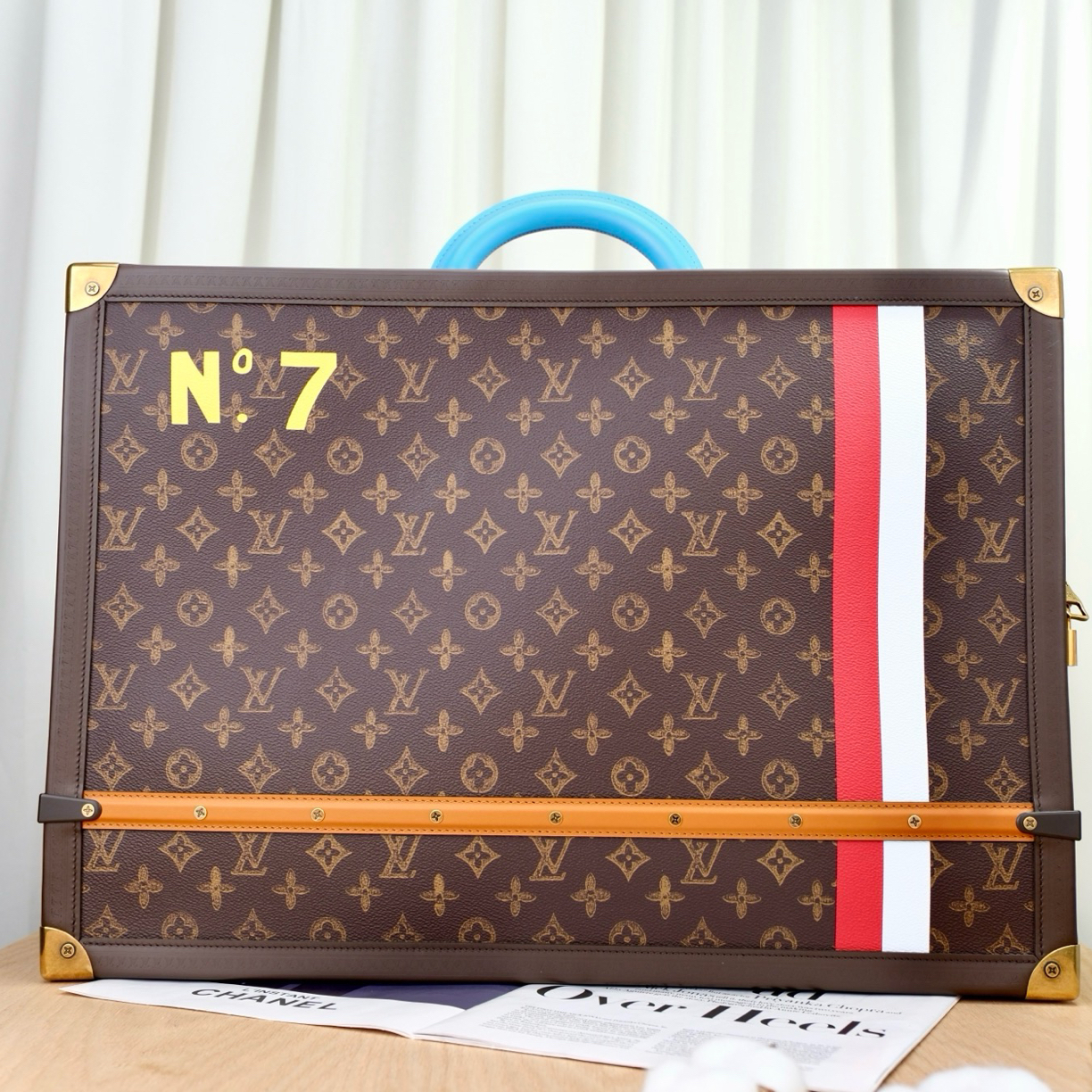 未使用 LouisVuitton/路易威登 8415 LV Soft 棕色N7手提箱