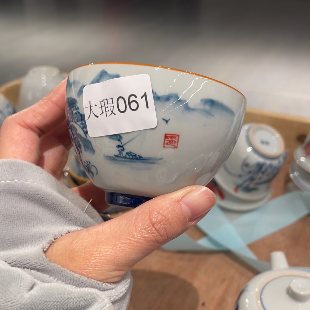 有瑕釉下彩纯手绘