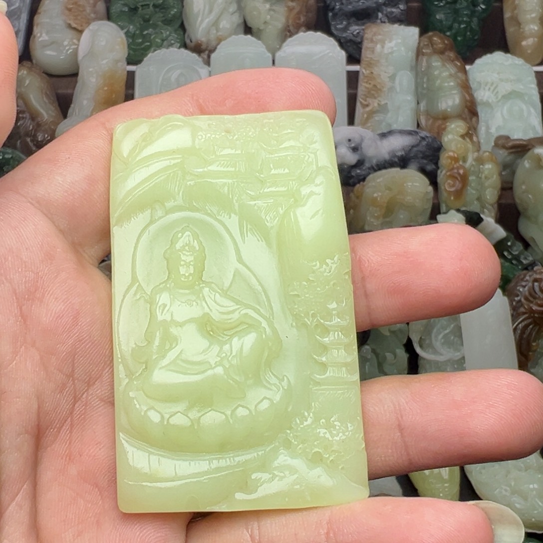 和田玉未镶嵌挂件