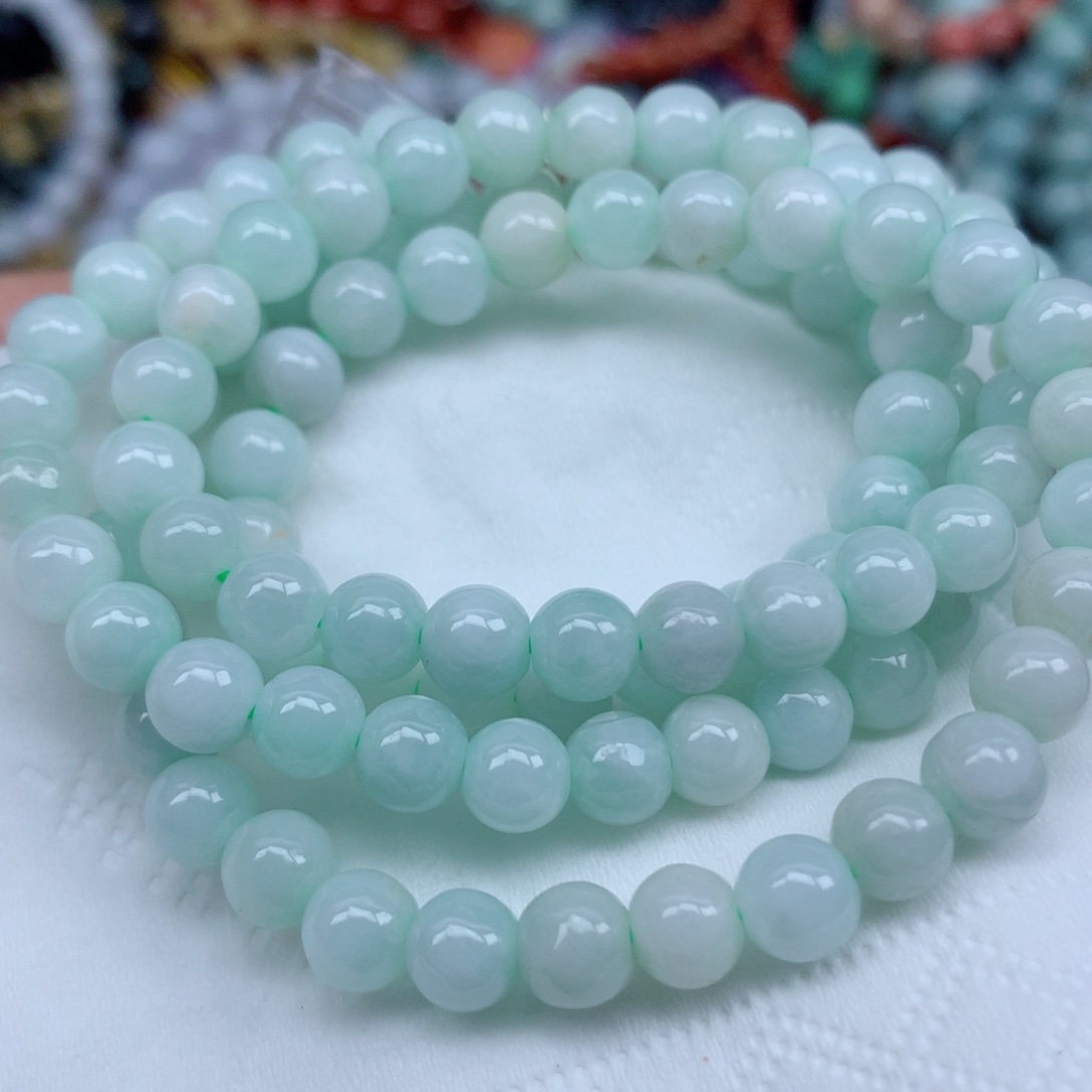 翡翠未镶嵌颈饰珠子翡翠