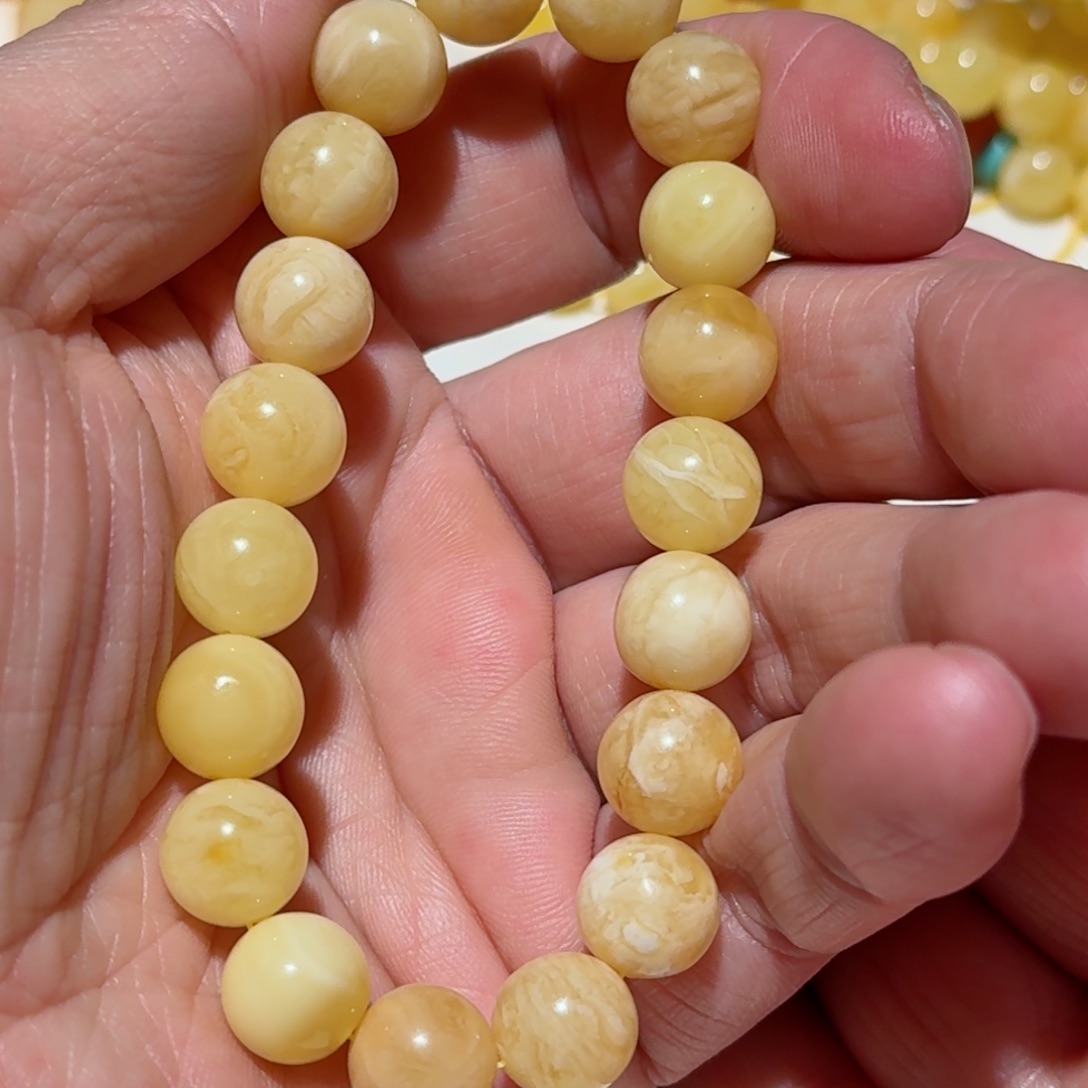 蜜蜡手串未镶嵌琥珀蜜蜡手串10mm+