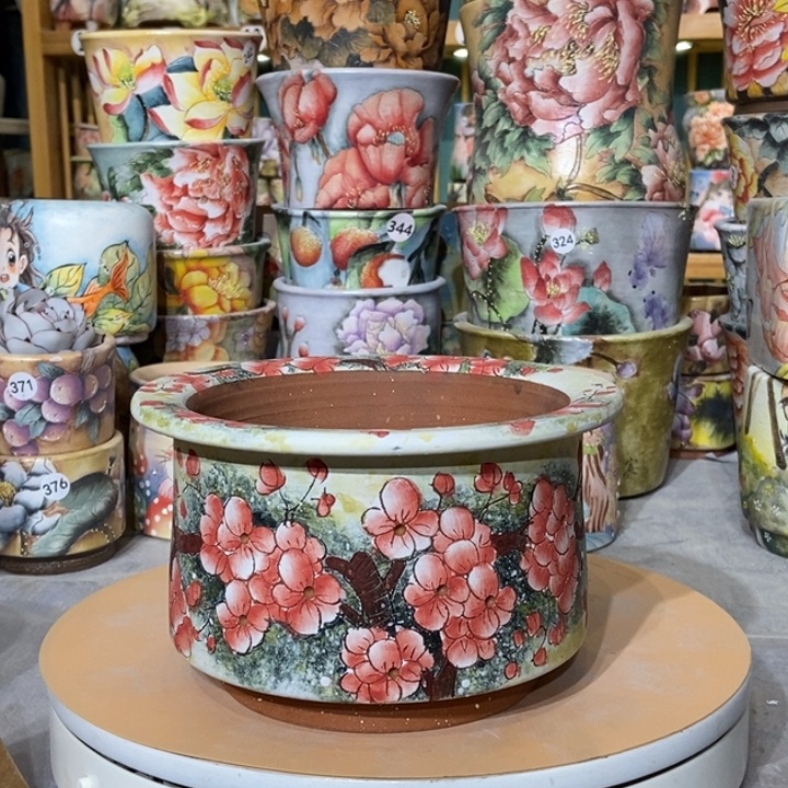 红陶景德镇艺术手绘作品