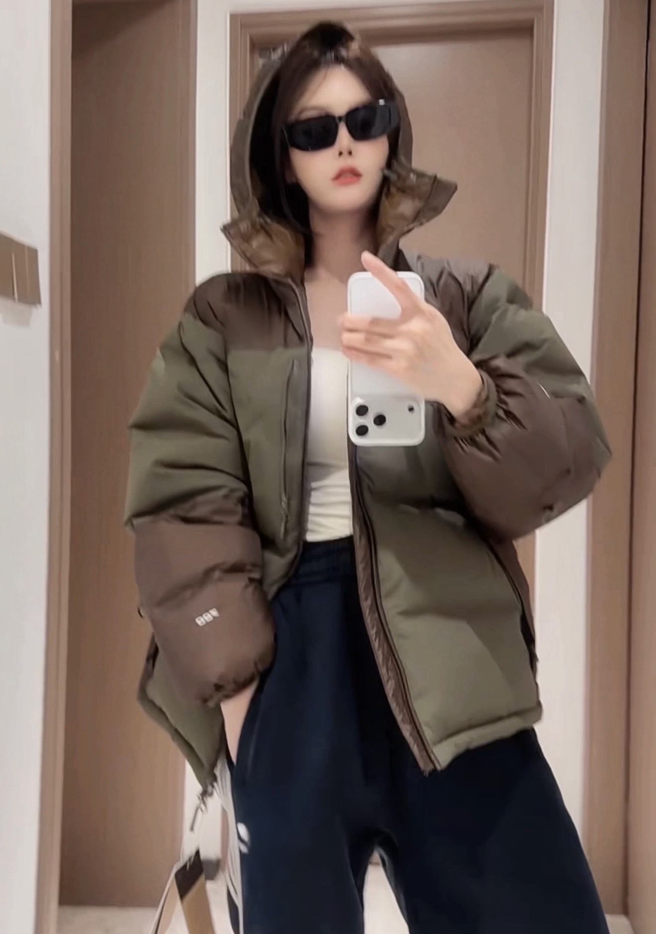 【钱老板】新款bm防水透气拼色羽绒服男女同款2599