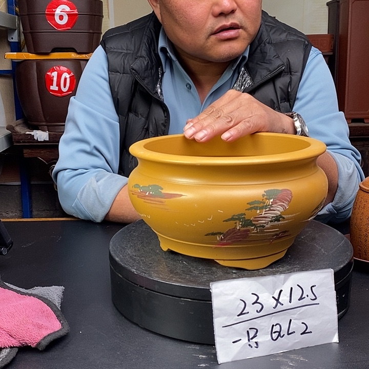 紫砂花盆货号一只Ql2