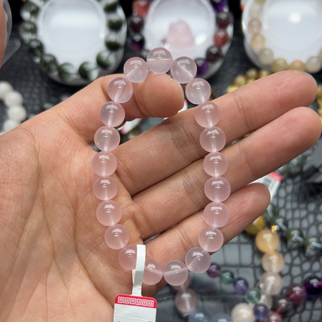 水晶手链未镶嵌好看