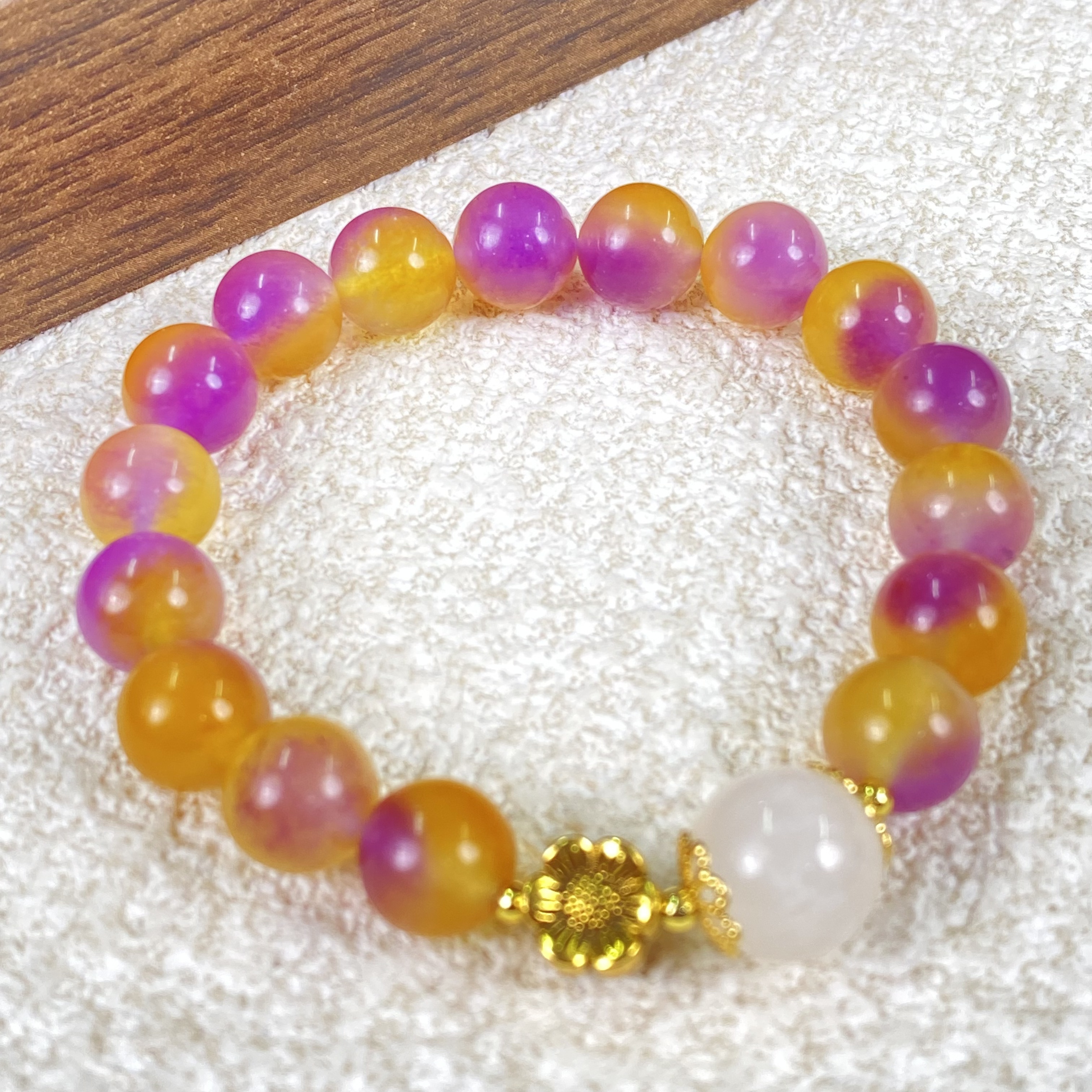 YHKINGS1474设计师款10m孔雀玛瑙单圈简约多样性发其一不带礼盒