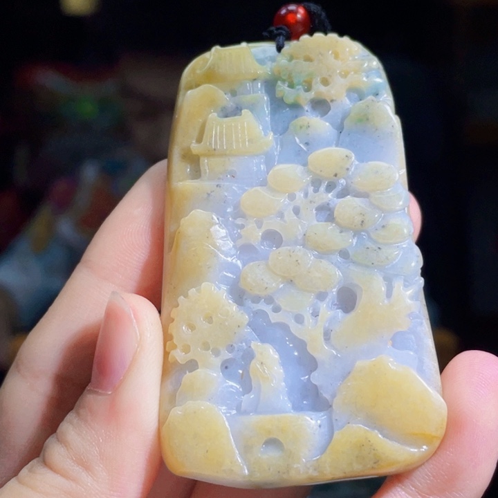 翡翠未镶嵌颈饰F8