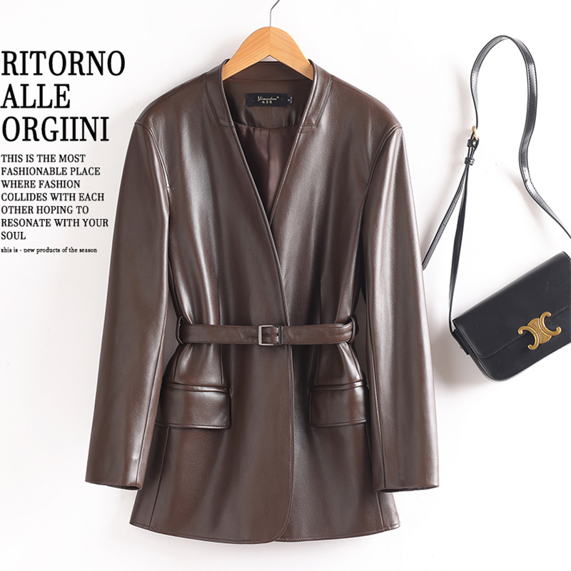 海宁真皮绵羊皮皮衣专属2025新款大码女士洋气新款