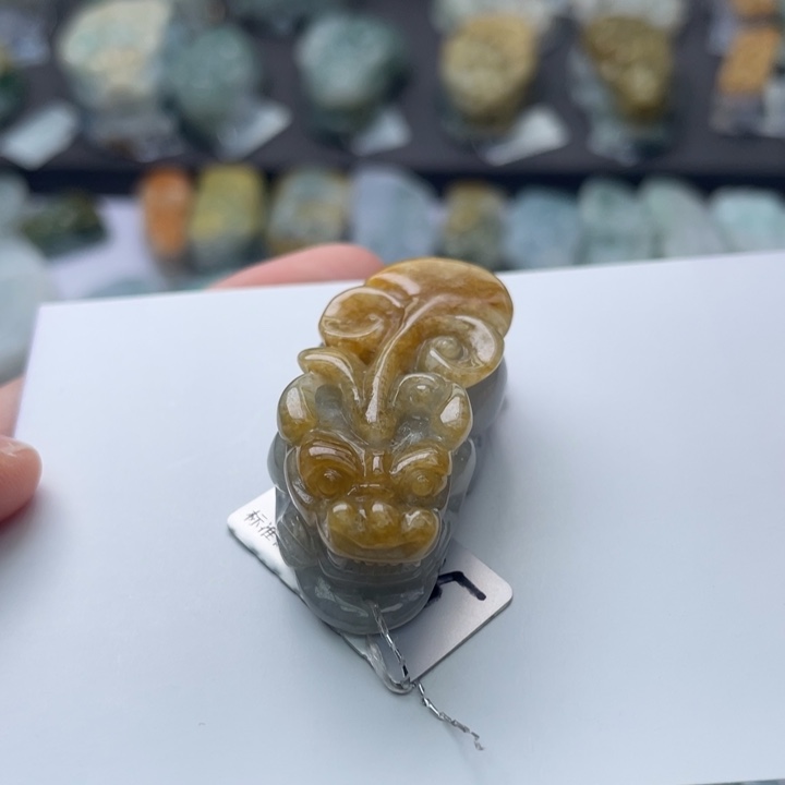 翡翠颈饰未镶嵌貔貅