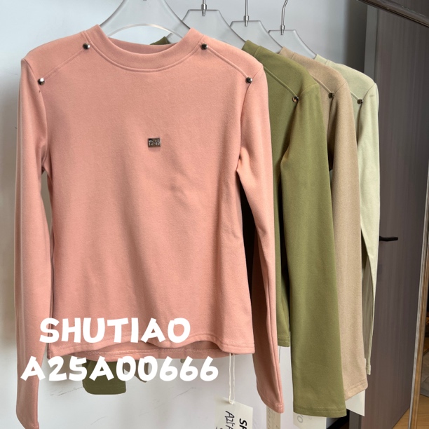 【SHUTIAO】2024秋冬：新款小众设计款T恤A25A00666